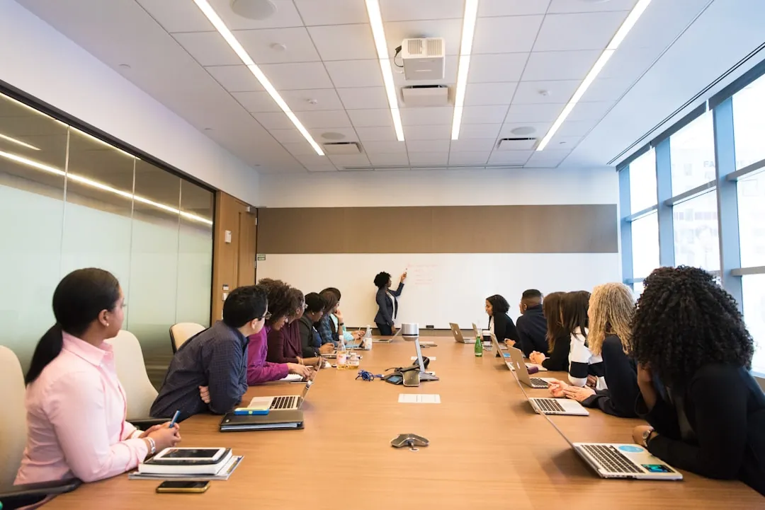 business meeting boardroom, directors discussing